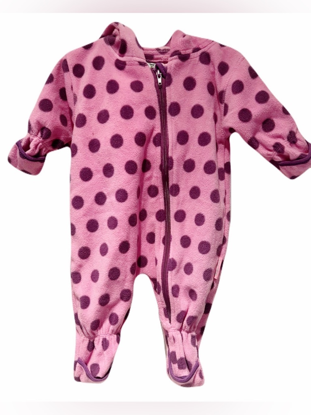 Playshoes hooded fleece zip up onepiece